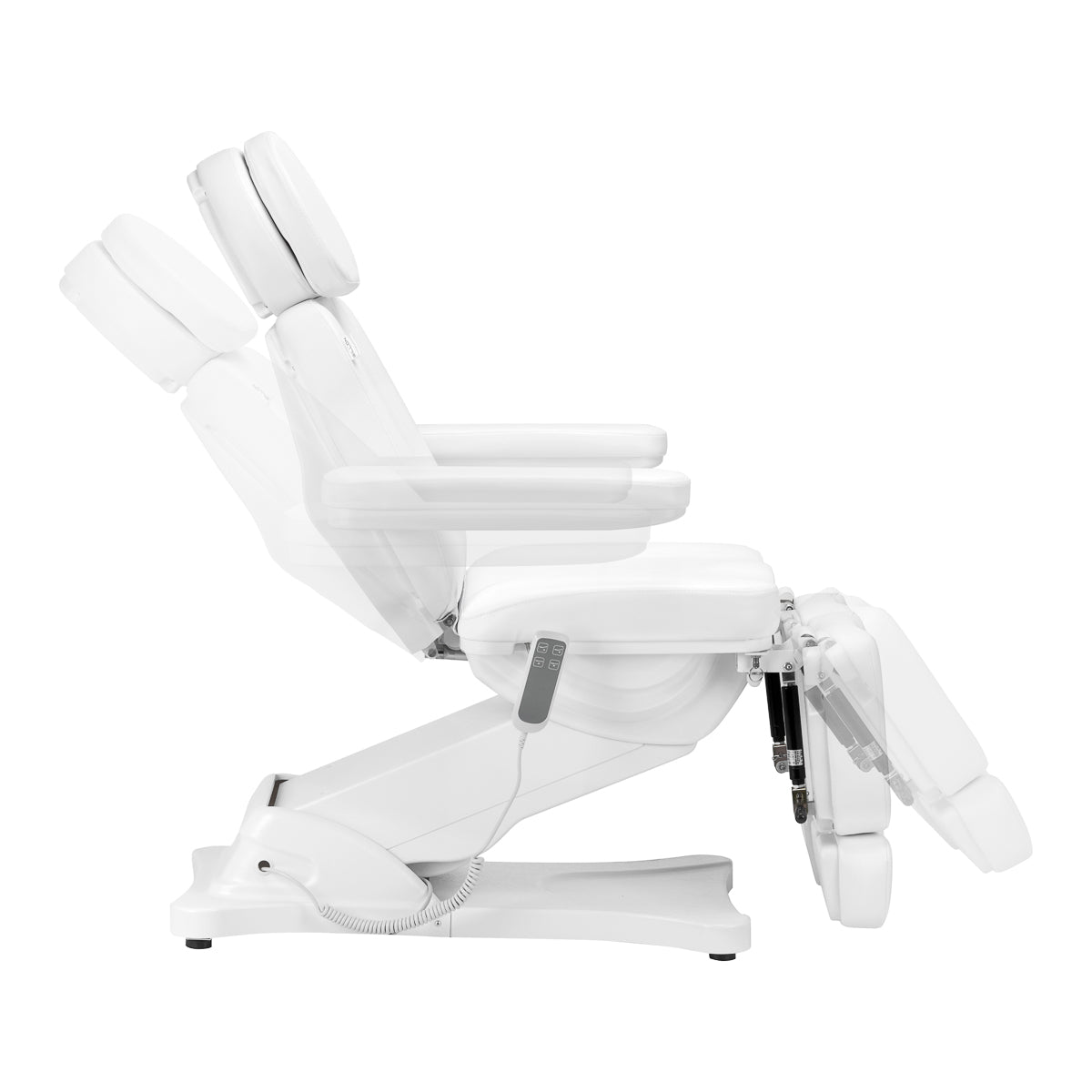 ActiveShop Elektrischer Kosmetikstuhl SILLON CLASSIC 2 Motoren Fußstütze weiß