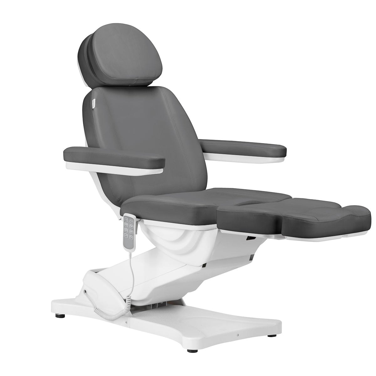 ActiveShop Elektrischer Kosmetikstuhl SILLON CLASSIC 4 Motoren mit Wiege grau