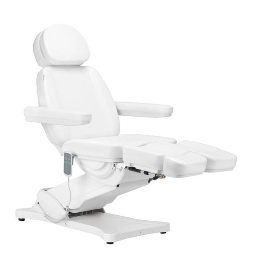 ActiveShop Elektrischer Kosmetikstuhl SILLON CLASSIC 3 Motoren mit Wiege Pedi weiß