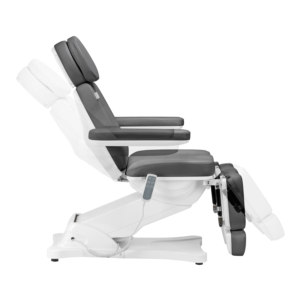 ActiveShop Elektrischer Kosmetikstuhl SILLON CLASSIC 3 Motoren mit Wiege Pedi grau