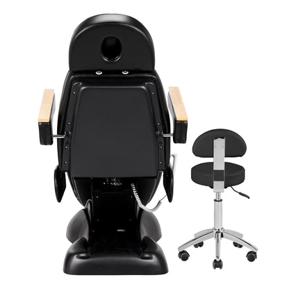 ActiveShop Elektrischer Kosmetikstuhl SILLON Lux 273b + Hocker 304 schwarz