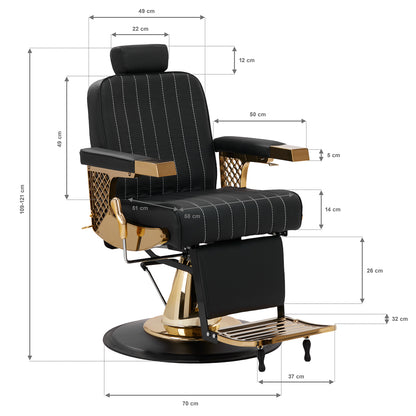 ActiveShop Gabbiano Stuhl Barberski Marcus gold schwarz