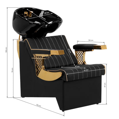 ActiveShop Gabbiano Barbiersalon Marcus Gold Schwarz