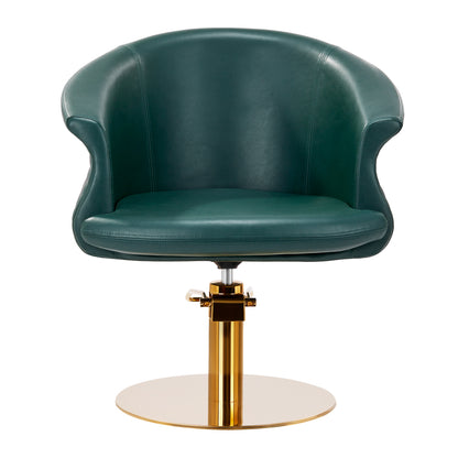 ActiveShop Gabbiano Friseurstuhl Versailles Gold Flaschengrün