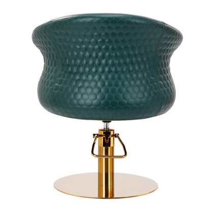 ActiveShop Gabbiano Friseurstuhl Versailles Gold Flaschengrün