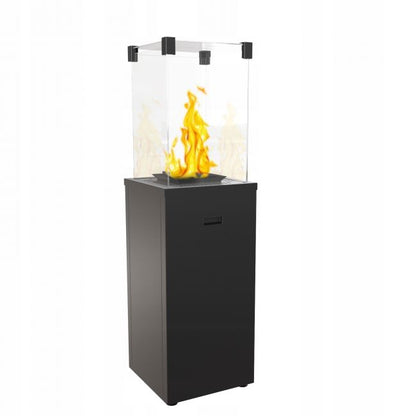 Kratki PATIO SLIM SCHWARZ GAS HEIZUNG + BIO KAMIN