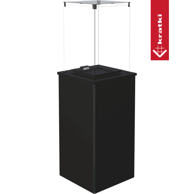 Kratki PATIO MINI GAS HEIZUNG SCHWARZ + BIOKAMIN