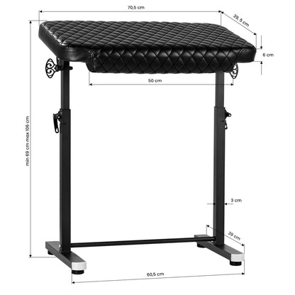 ActiveShop Armlehne für Tattoo Pro Ink 718 schwarz Spitz