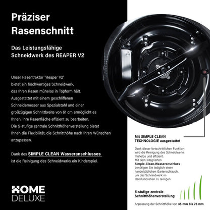 Home Deluxe Rasenmäher REAPER Schwarz