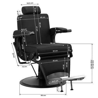ActiveShop Gabbiano Barbersessel Continental schwarz