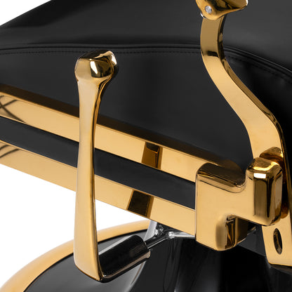 ActiveShop Gabbiano Friseurstuhl Leonardo Gold Schwarz