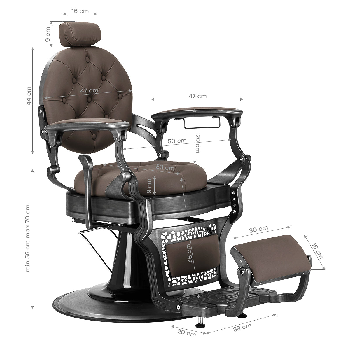 ActiveShop Gabbiano Barbersessel Niccolo braun