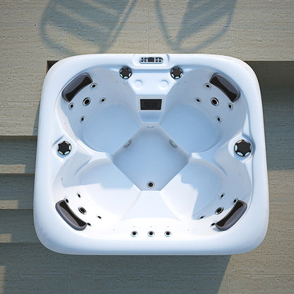 Home Deluxe Outdoor Whirlpool mit Treppe und Thermoabdeckung SEA STAR 180 x 160 cm 4 Personen