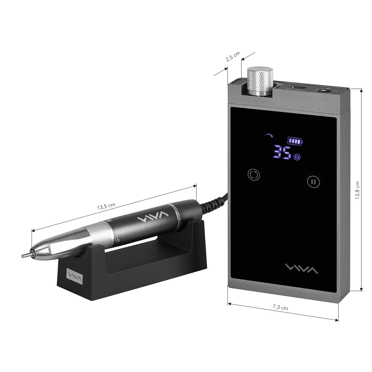 ActiveShop Akkubetriebene Handfräse VIVA PRO 601 bürstenlos