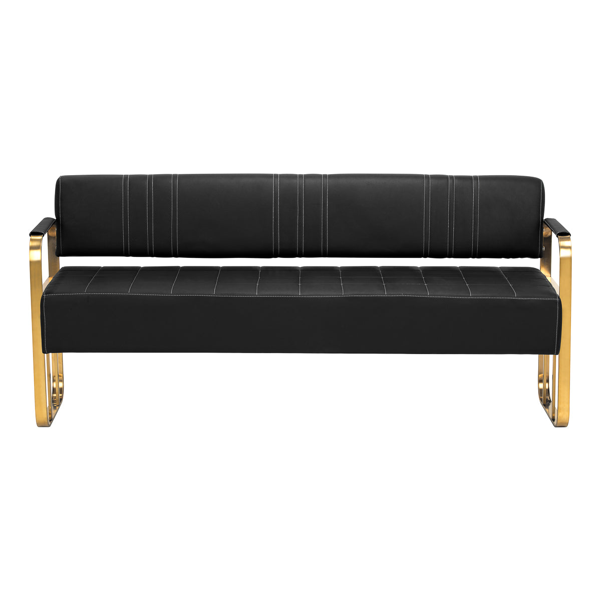 ActiveShop Gabbiano Sofa für die Wartezone Avila Gold Schwarz