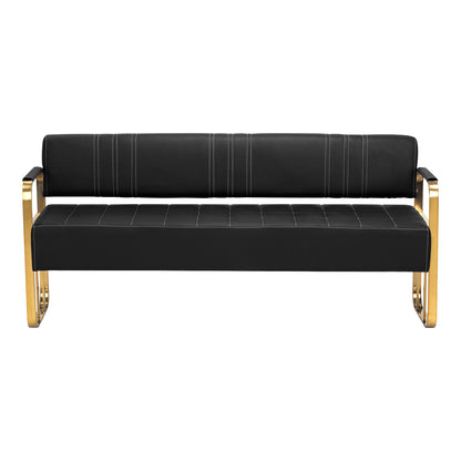 ActiveShop Gabbiano Sofa für die Wartezone Avila Gold Schwarz