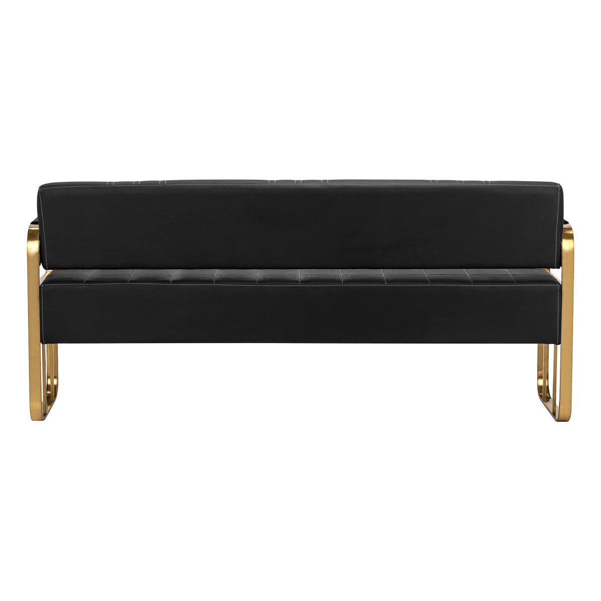 ActiveShop Gabbiano Sofa für die Wartezone Avila Gold Schwarz