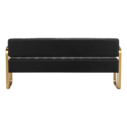 ActiveShop Gabbiano Sofa für die Wartezone Avila Gold Schwarz