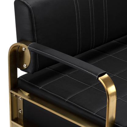 ActiveShop Gabbiano Sofa für die Wartezone Avila Gold Schwarz