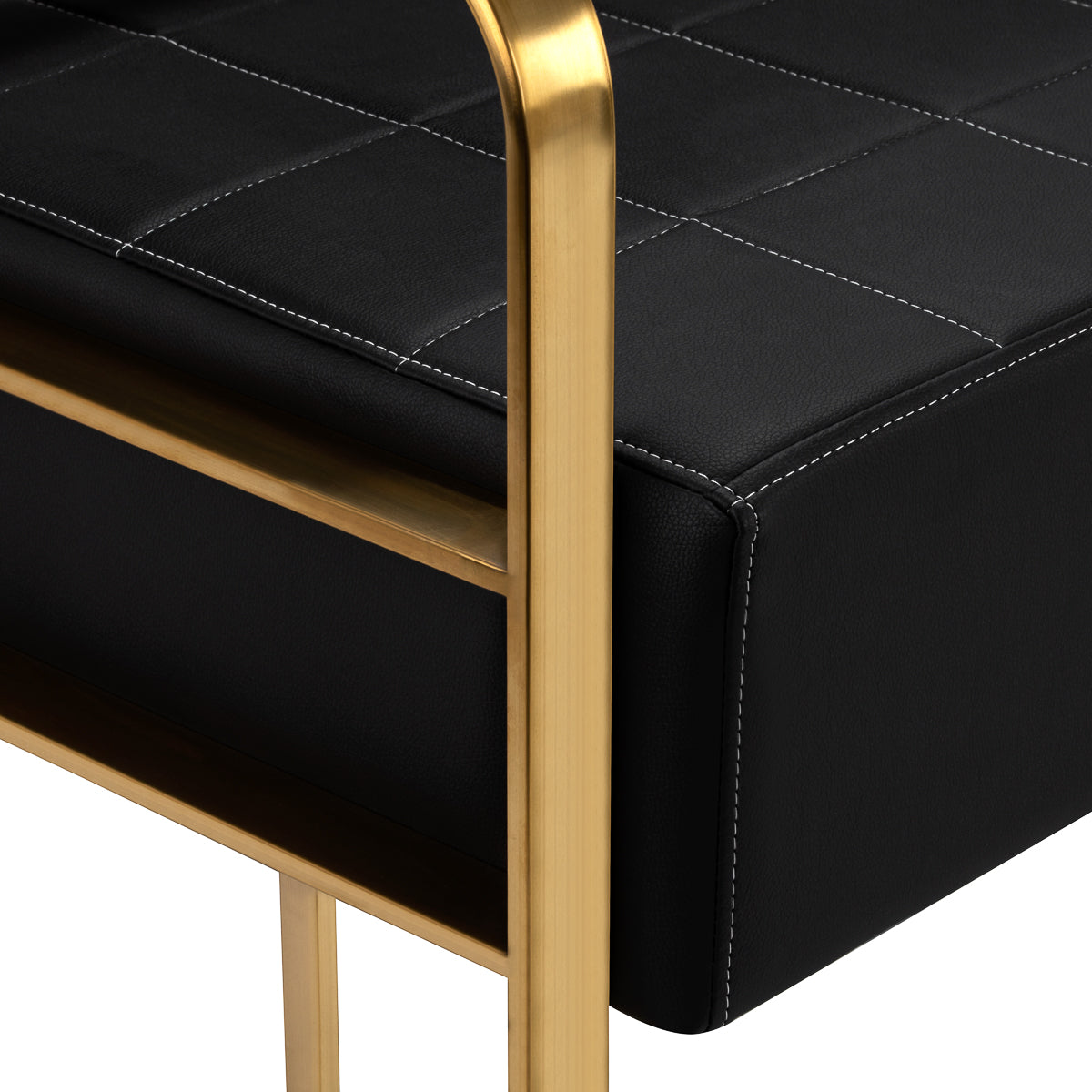 ActiveShop Gabbiano Sofa für die Wartezone Avila Gold Schwarz