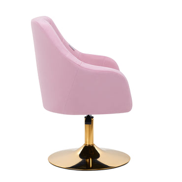 ActiveShop 4Rico Drehstuhl QS-BL14G Samt rosa