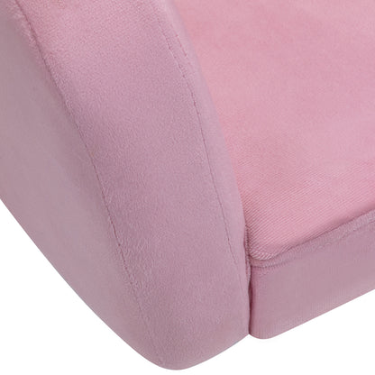 ActiveShop 4Rico Drehstuhl QS-BL14G Samt rosa