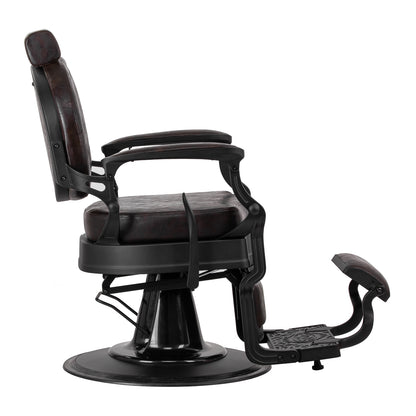 ActiveShop Gabbiano Friseurstuhl President braun mit schwarzem Rahmen