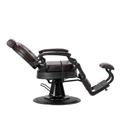 ActiveShop Gabbiano Friseurstuhl President braun mit schwarzem Rahmen