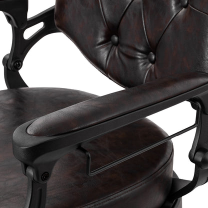 ActiveShop Gabbiano Friseurstuhl President braun mit schwarzem Rahmen