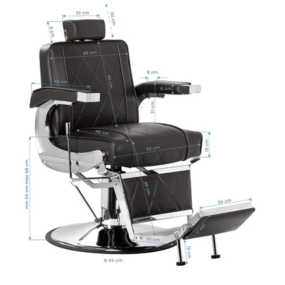 ActiveShop Haarsystem Friseurstuhl BM88066 braun