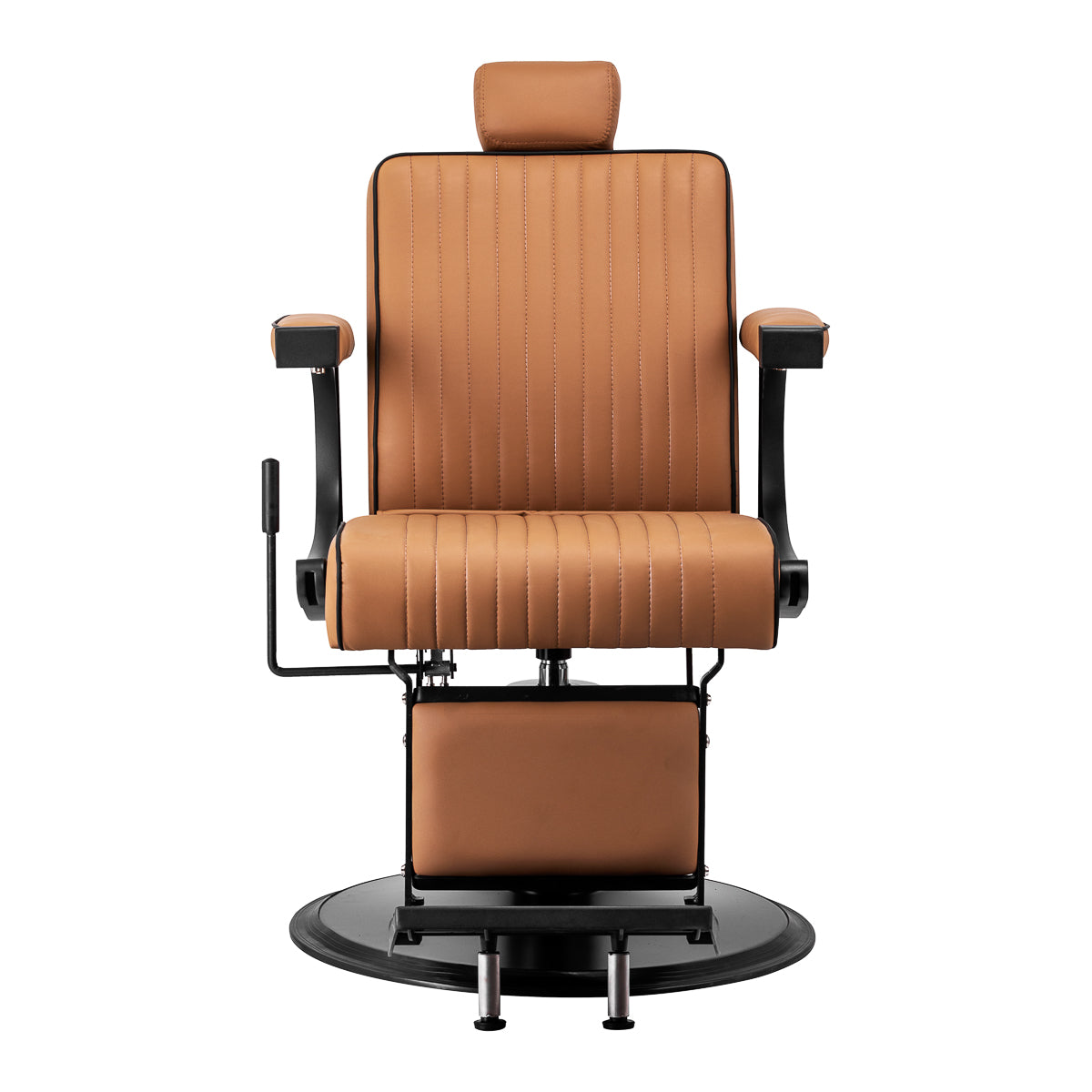 ActiveShop Gabbiano Friseurstuhl Visionerio hellbraun schwarzer Rahmen