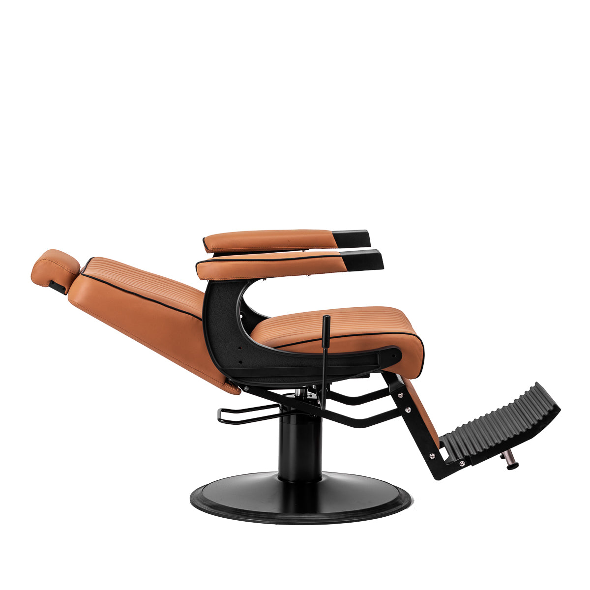 ActiveShop Gabbiano Friseurstuhl Visionerio hellbraun schwarzer Rahmen