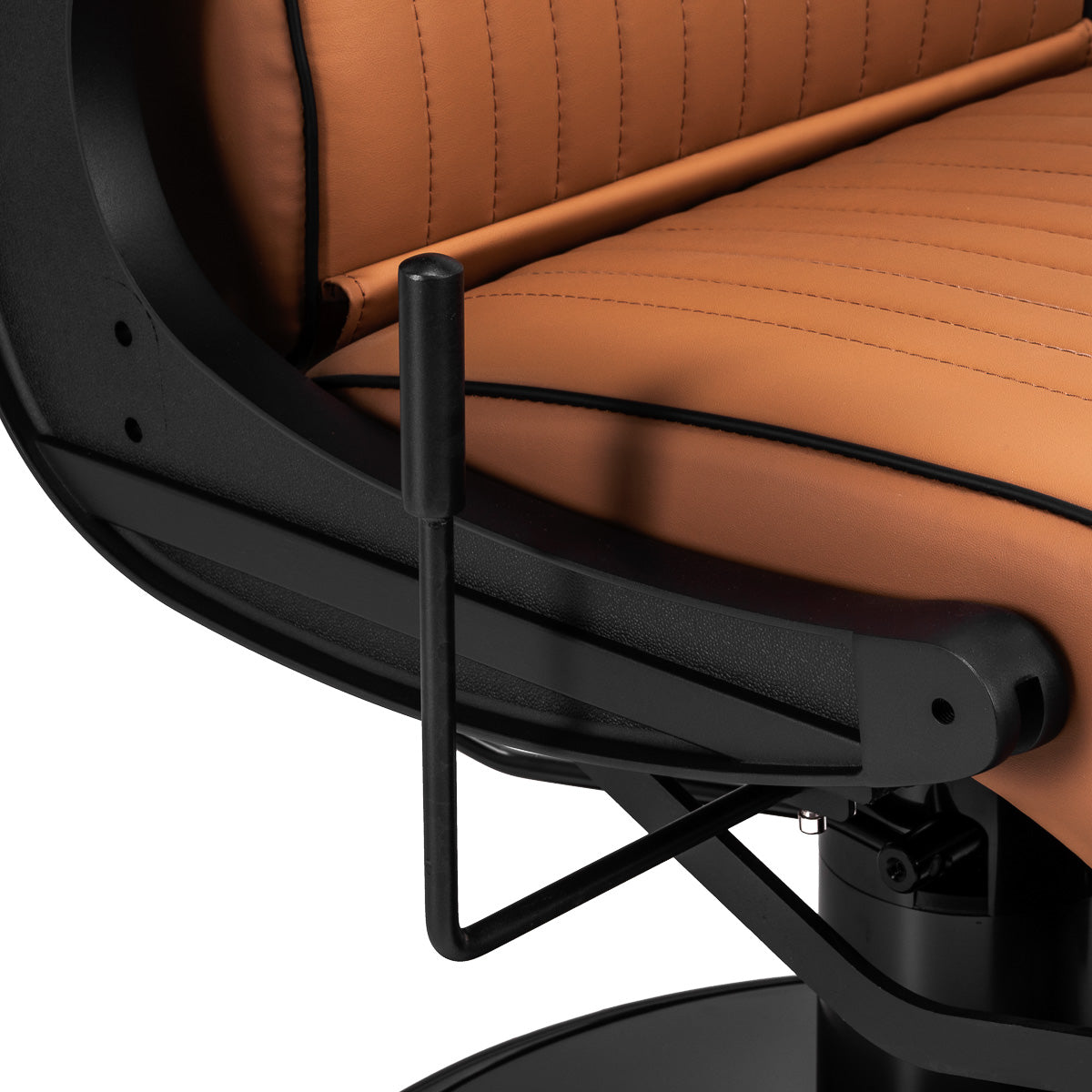 ActiveShop Gabbiano Friseurstuhl Visionerio hellbraun schwarzer Rahmen