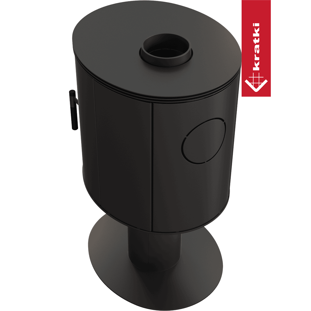 Kratki Kaminofen aus Stahl KRATKI ORBIT Ø 150 7 kW