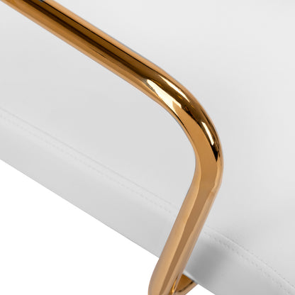 ActiveShop Kosmetikstuhl QS-OF211G gold creme-grau