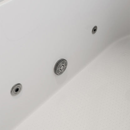 Home Deluxe Seniorenbadewanne liegend mit Whirlpoolfunktion VITAL M -  153 x 76 cm Rechts