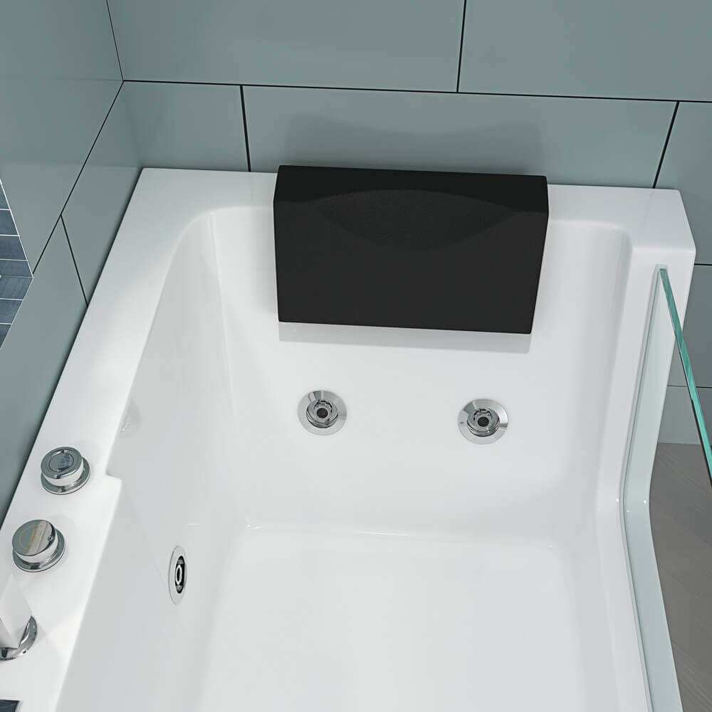 Home Deluxe Whirlpool Badewanne mit Lichttherapie CARICA - 170 x 80 cm Links