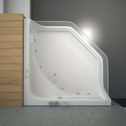 Home Deluxe Whirlpool Badewanne mit Lichttherapie PACIFICO - 150 x 150 cm