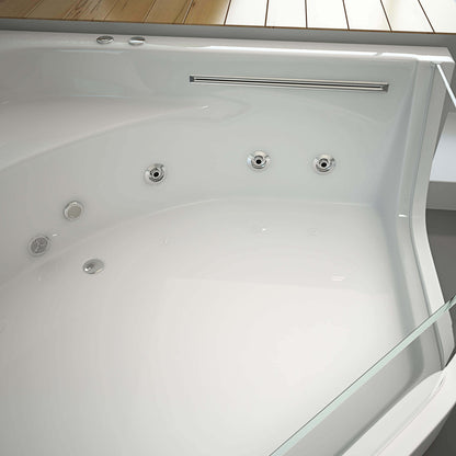 Home Deluxe Whirlpool Badewanne mit Lichttherapie PACIFICO - 150 x 150 cm