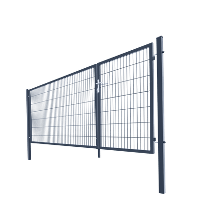 Home Deluxe Doppelflügel Gartentor ADITUS - 140 x 350 cm Anthrazit