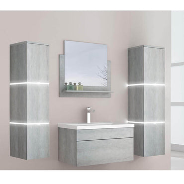 Home Deluxe Badmöbel Komplettset WANGEROOGE XL - Grau