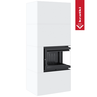 Kratki Kamineinsatz Simple Box 8 kW Ø 200 Bianco