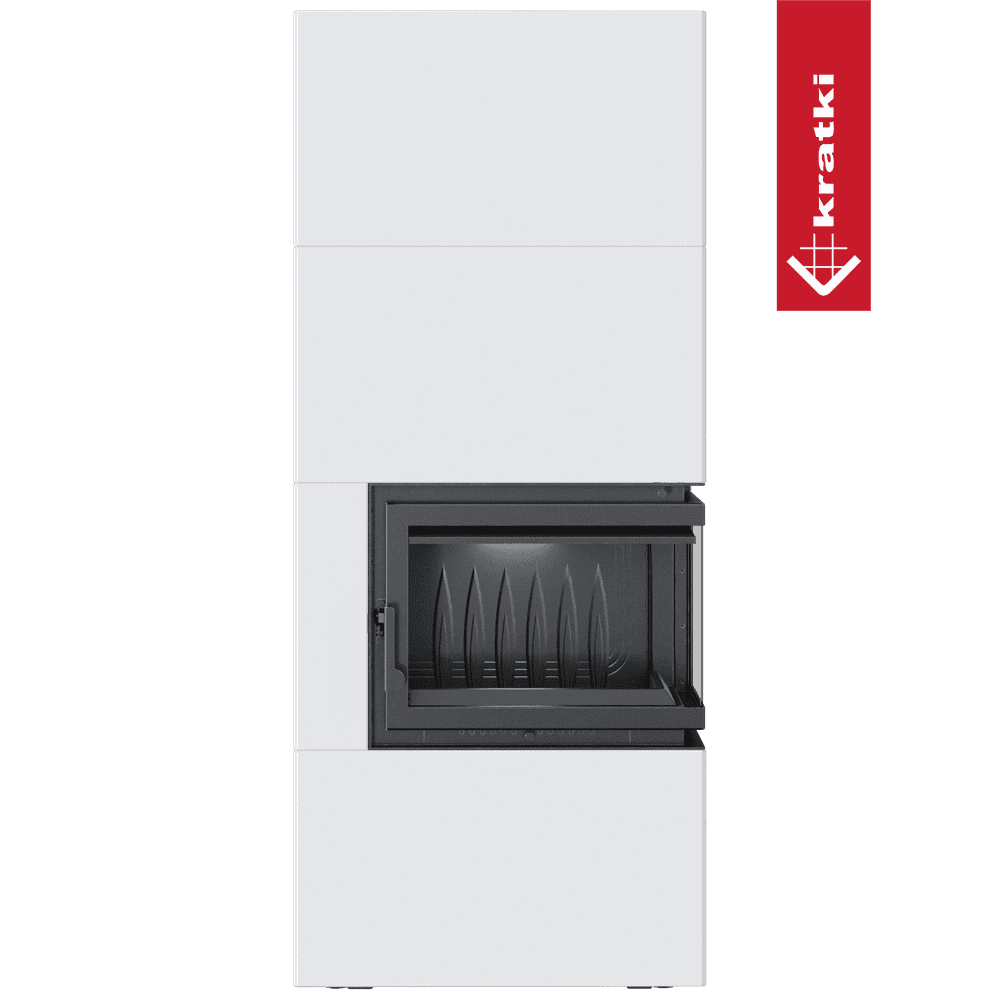 Kratki Kamineinsatz Simple Box 8 kW Ø 200 Bianco