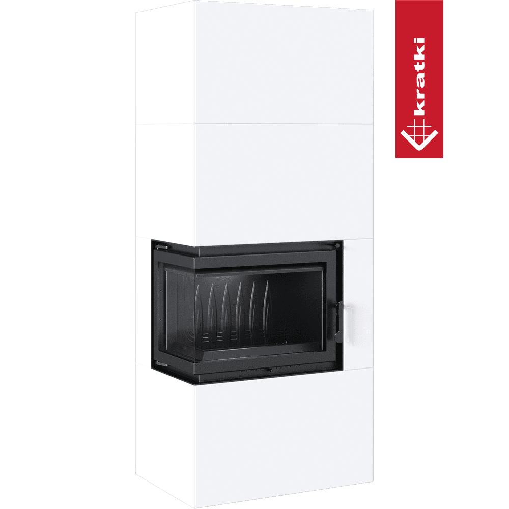 Kratki Kamineinsatz Simple Box 8 kW Ø 200 Bianco
