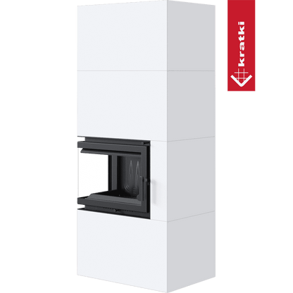 Kratki Kamineinsatz Simple Box 8 kW Ø 200 Bianco