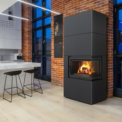 Kratki Kamineinsatz Simple Box 8 kW Ø 200 Black