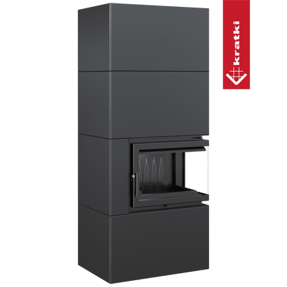 Kratki Kamineinsatz Simple Box 8 kW Ø 200 Black