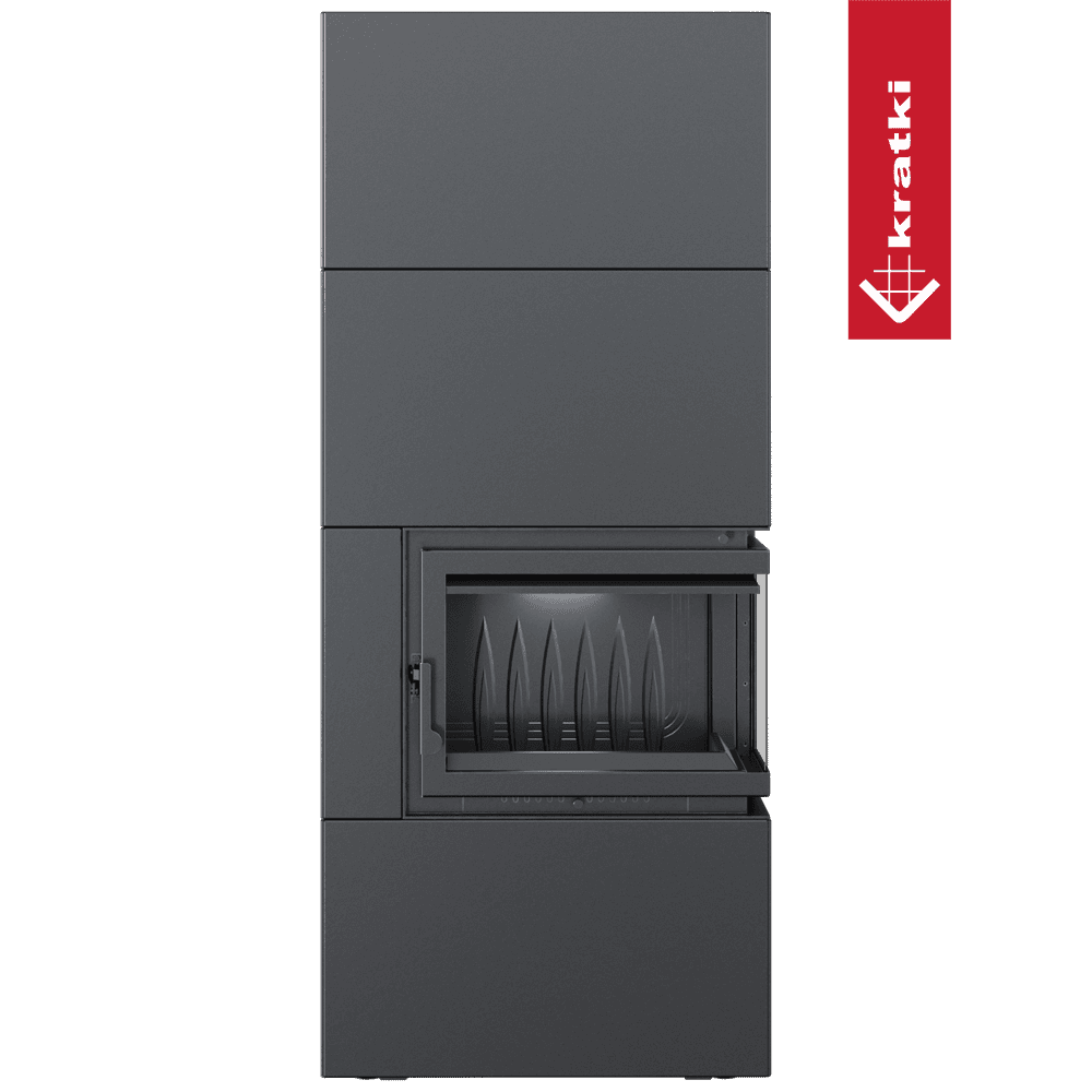 Kratki Kamineinsatz Simple Box 8 kW Ø 200 Black
