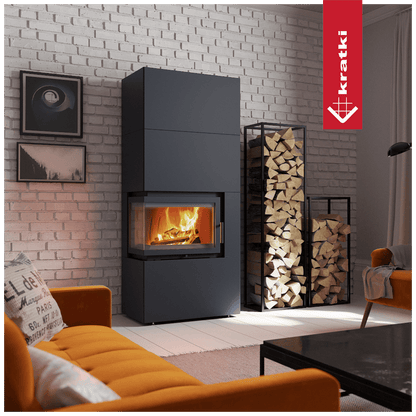 Kratki Kamineinsatz Simple Box 8 kW Ø 200 Black