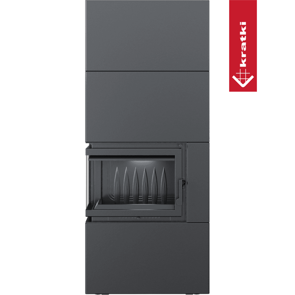 Kratki Kamineinsatz Simple Box 8 kW Ø 200 Black